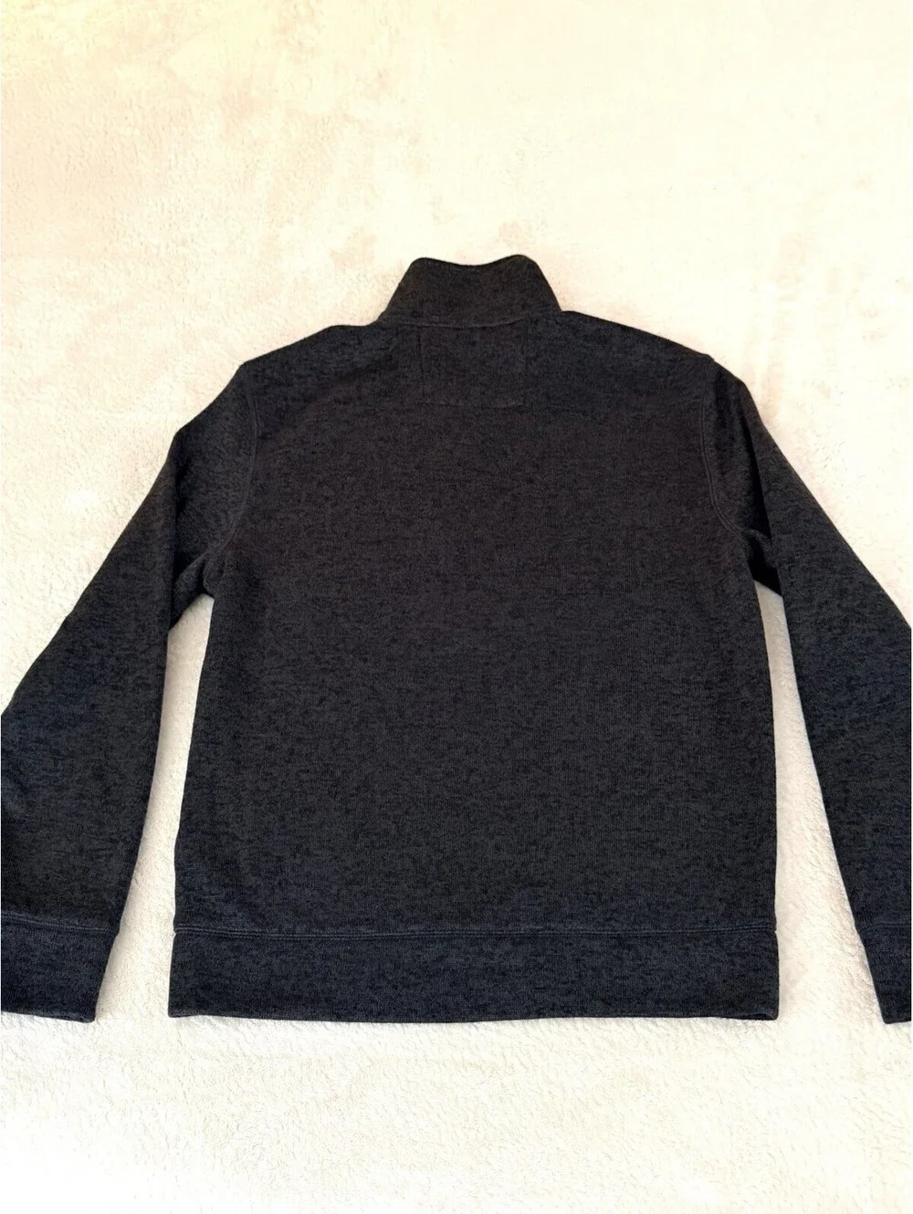Banana Republic Men’s Full Zip Fleece Sweater Size S Charcoal Gray